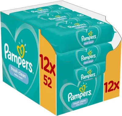 Produktbild von Pampers Fresh Clean Feuchttücher 12 Packungen