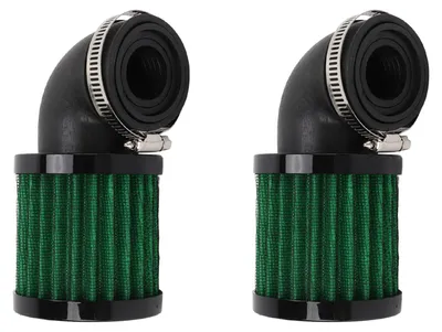 Obrázek produktu pro Univerzální vzduchový filtr pro motocykly, 28–48 mm, pro mopedy, skútry, čtyřkolky a terénní motocykly s objemem 50, 70, 90 a 125 cm³, černý a zelený