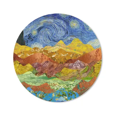 Produktbild von MuchoWow® Mauspad Mousepad Van Gogh - Sternennacht - Alte Meister 50x50 cm - Mousepads - Maus Mat - Pad - Mausunterlage - Vinyl