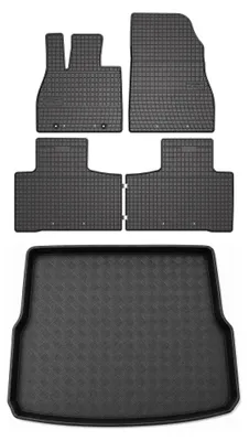 Productafbeelding van Rubberen automatten + kofferbakmat voor BYD Seal vanaf 2023 – 5-delig, zwart, op maat – Wielganizator SolidPRO