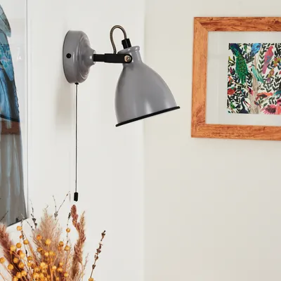 Produktbild von Spadacenta »Spadacenta« Wandlampe, Metall, Grau matt/Weiß/Schwarz