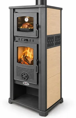 Produktbild von Kaminofen mit Backfach ROMA G beige mit Keramikverkleidung
