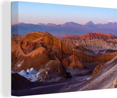 Produktbild von OneMillionCanvasses® - Leinwandbilder - 140x90 cm, Amphitheater im Mondtal in Chile, Wandbilder Kunstdruck Wanddekoration