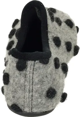 Produktbild von Manitu Damen Hausschuh Stoff Slipper geschlossen Schlupfschuh, Größe:42 EU, Farbe:Grau