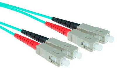 Immagine prodotto di ACT 5 metri LSZH Cavo patch in fibra multimodale 50/125 OM3 duplex con connettori SC