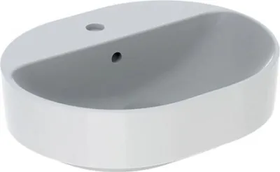 Immagine prodotto di Geberit VariForm Lavabo à poser elliptique, 500x400mm, avec trou pour robinet, avec trop-plein, 500.775.01.2, 500.775.01.2