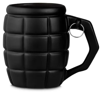 XXL Handgranaten-Kaffeebecher 790 ml Schwarz 3D