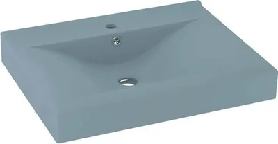 Produktbild von vidaXL Luxus-Waschbecken mit Hahnloch Matt-Hellblau 60x46 cm Keramik