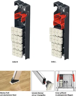 Produktbild von Hailo Leiter-Wechselfuß-Set EasyClix Living Größe L 9947-001