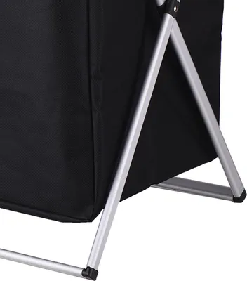 Zdjęcie produktu dla Kosz na pranie Kosz na ubrania Organizer Sortownik Przechowywanie Składany Z Pokrywą Uchwyt Aluminiowa Rama Do Łazienki Sypialni Dom Czarny