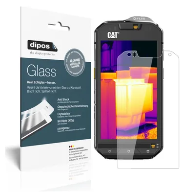 Produktbild von 2x Schutzfolie für Caterpillar CAT S60 - Anti-Shock 9H Folie dipos Glass