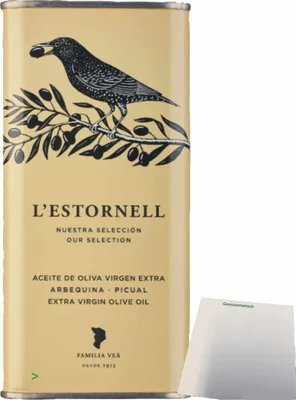 Produktbild von L’Estornell Natives Olivenöl Extra (500ml Dose) + usy Block
