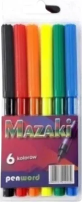 Produktbild von Mazaki Penword Farbmarker Set mit 6 Farben