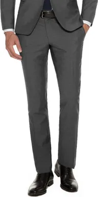 Zdjęcie produktu dla Slim fit - Męskie spodnie garniturowe w kolorze jasnoszarym, Elio (133001/171400), kolor:szary(04), rozmiar:54