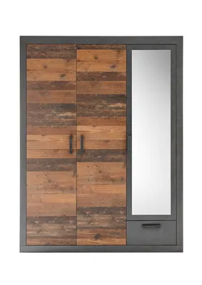 Produktbild von 3-türiger Kleiderschrank Brooklyn - Oldwood