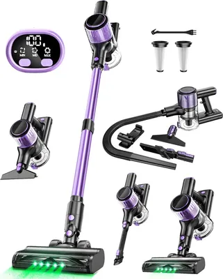 Immagine prodotto di Aspirapolvere a batteria, aspirazione potente, versatilità 10 in 1, viola, UE