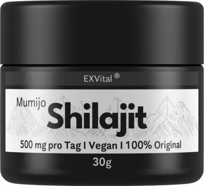 Produktbild von Mumijo Shilajit 85+, 500mg pro Tag, Original aus Himalaya, Fulvin- & Huminsäure