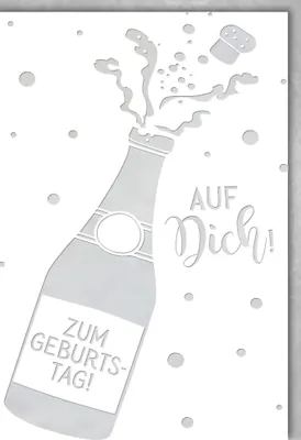 Produktbild von Geburtstag - Glückwunschkarte im Format 11,5 x 17 cm mit Umschlag