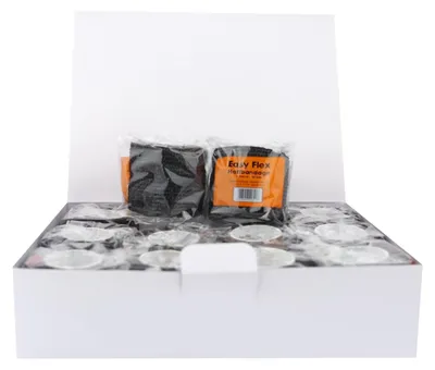 Produktbild von varivendo Notizblock + 12 x Easy Flex Haftbandage 5cm x 4,5m schwarz