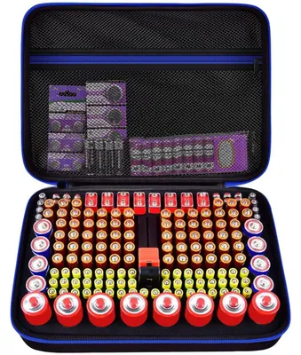 Productafbeelding van Opbergdoos voor batterijen, blauw, L