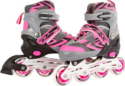 Image de Kids Globe Street Rider Patins à roulettes roses/gris, réglables taille 33-36