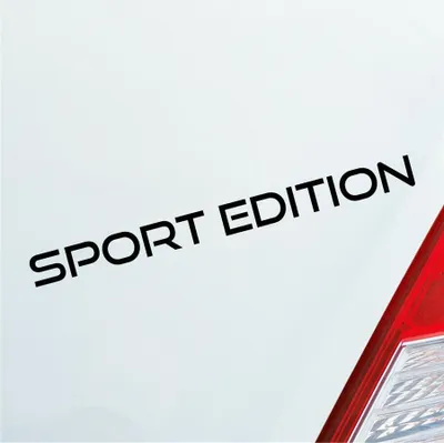Produktbild von Auto Aufkleber Sport Edition Rennauto Racecar schnell 19x20 cm Schwarz Glanz Sticker Heckscheibenaufkleber