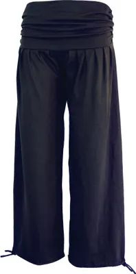 Produktbild von Goa Psytrance Hose, Sommerhose, Yogahose, Pluderhose - Schwarz, Damen, Baumwolle,Elasthan, Größe: M