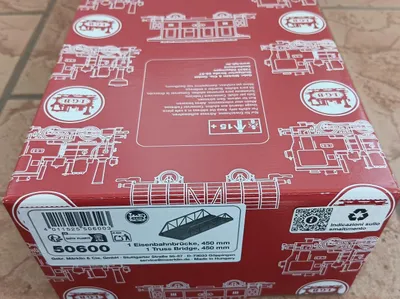 Zdjęcie produktu dla LGB most kolejowy 450 mm tor 50600 rozstaw G