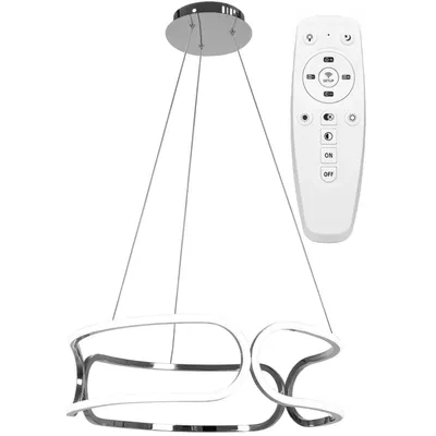 Produktbild von tooLight Pendellampe App792-Cp Chrom Led + Fernbedienung 3-Lichtquelle 90 W 56X56X18-108Cm Einstellbar