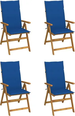 Produktbild von Hochlehner Verstellbar 4 Stk. mit Auflagen Massivholz Akazie