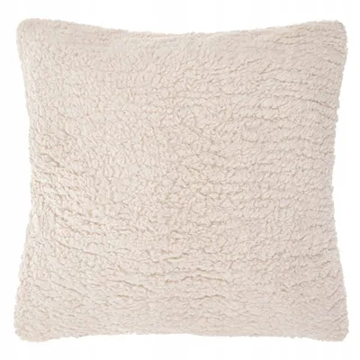 Zdjęcie produktu dla Poszewka dekoracyjna 45x45 cm z mikrofibry w kolorze beżowym - Spod Igły i Nitki