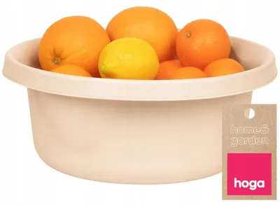 Produktbild von Hoga Runde Plastikschüssel Lebensmittelecht Beige 2L