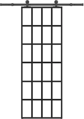 Obrázok produktu pre Posuvné dvere s kovaním 76x205 cm ESG sklo a hliník