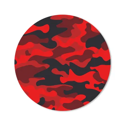 Produktbild von MuchoWow® Mauspad Mousepad Tarnmuster - Rot - Muster 20x20 cm - Mousepads - Maus Mat - Pad - Mausunterlage - Schreibtischmatte
