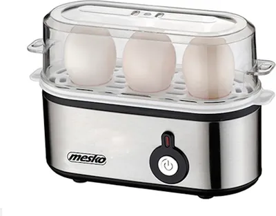 Produktbild von Mesko MS 4485 Eierkocher 3 Eier 210 W Schwarz, Silber, Transparent (MS 4485)