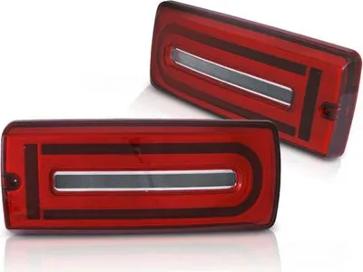 Image de Barre lumineuse à LED pour feux arrière, compatible avec la Mercedes Classe G W463 (1990-2018), clignotants dynamiques rouges