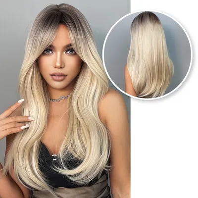 Obrázok produktu pre Blonde Perücke Frau - Sassy Goods Perücken Frauen Langes Haar - Inkl.Haarnetz - 70 cm