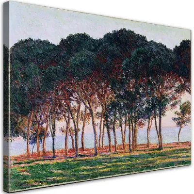 Produktbild von Leinwandbild  Unter den Kiefern - Claude Monet 100x70 Feeby Bunt bild für die wand bereit zum aufhängen