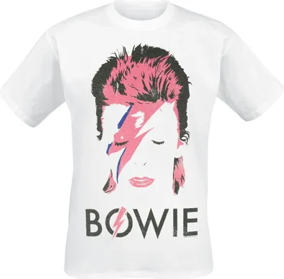 Produktbild von David Bowie T-Shirt Herren Aladdin Sane Distressed weiß XL