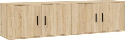 Produktbild von TV-Wandschränke 2 Stk. Sonoma-Eiche 80x34,5x40 cm