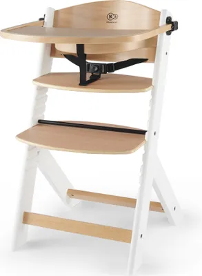 Produktbild von Kinderkraft ENOCK 3-in-1 Kinderhochstuhl - Verstellbar - Ab 6 Monaten bis 10 Jahre - 3-Punkt-Gurt - Abnehmbares Tablett - Holz - Weiß