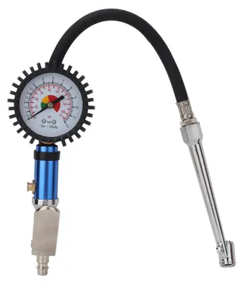 Obrázok produktu pre Merač tlaku v pneumatikách. Automatický nafukovač pneumatík s manometrom a rozsahom 0-12 bar