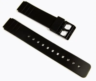 Produktbild von Casio Uhrenarmband 16mm | Resin schwarz | MQ-24 MQ-58 MQ-104 71604416