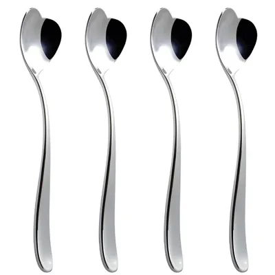 Produktbild von Alessi AMMI01CUS4 Big Love AMMI01CUS4 Design Eislöffel Set, Edelstahl, 4 Stücke