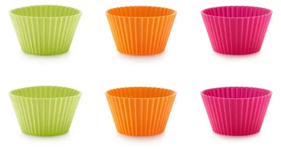 Obrázek produktu pro Silikonová forma na pečení (cupcakes) LEKUE na velké muffiny | červená