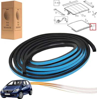 Produktbild von Schiebedach Gummidichtung 5 Meter kompatibel für Mercedes W168 W169 W245 | Schiebedach Dichtungsgummi | OE A1697800244 | Gummi | Neu