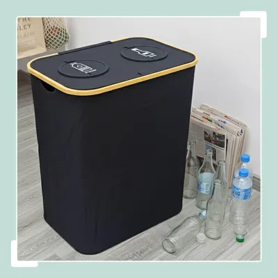Immagine prodotto di Contenitore per il riciclaggio delle bottiglie, 2 sezioni, 60-100 bottiglie