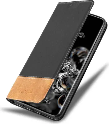 Immagine prodotto di Cadorabo custodia per Samsung Galaxy S20 ULTRA custodia protettiva in nero SHandy custodia Book Case custodia in Pelle finta