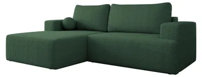 Produktbild von MIRJAN24 Ecksofa Mivo Cord, Wohnzimmmer L-Form mit Schlaffunktion und Bettkasten (Farbe: Poso 14, Seite: Links)