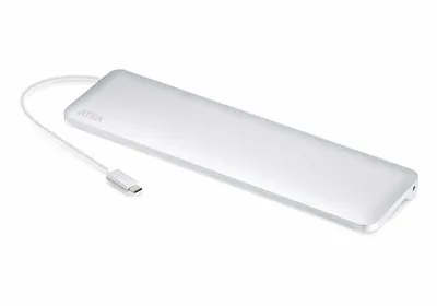Zdjęcie produktu dla ATEN UH3234-AT, Przewodowa, USB 3.2 Gen 1 (3.1 Gen 1) Type-C, 60 W, 10,100,1000 Mbit/s, Srebrny, MicroSD (TransFlash), MicroSDHC, MicroSDXC, SD, SDHC, SDXC